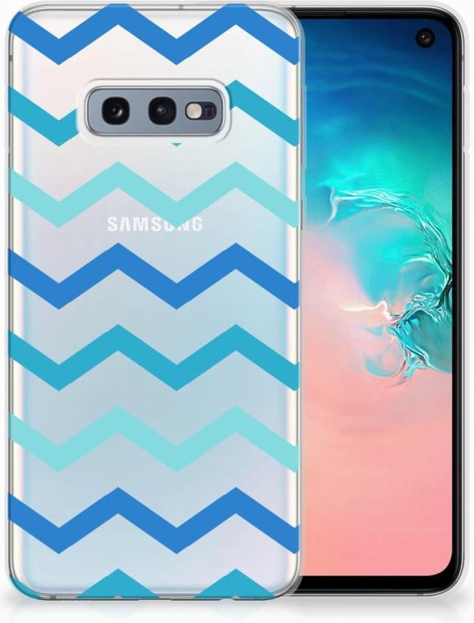 Samsung Galaxy S10e TPU bumper Zigzag Blauw
