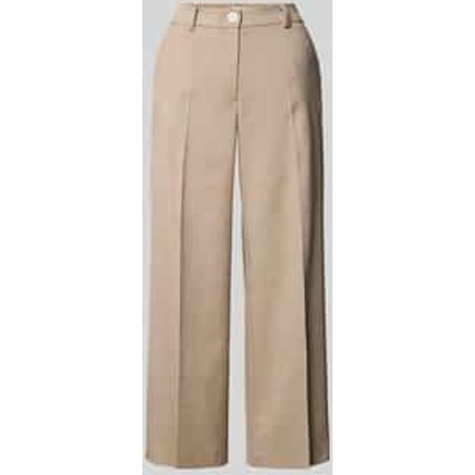 Fijn gestructureerde broek met persplooien