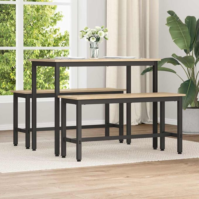 vidaXL - Eetbank - Sonoma - Eik - 100 - x - 32,5 - x - 48,5 - cm