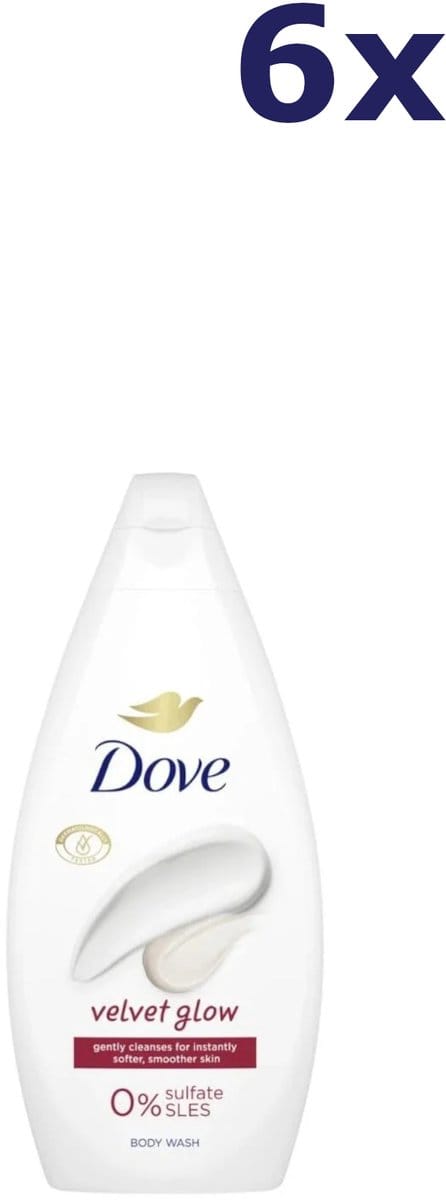 6x Dove Douchegel Velvet Glow 450ml