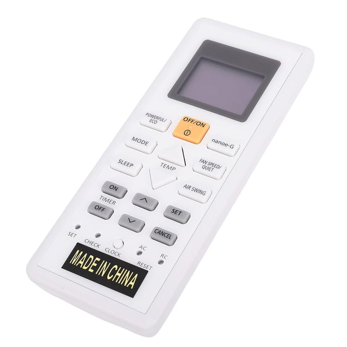 Télécommande de climatiseur compatible avec A75C3826 CS E9PKR CS E12PKR CS E21PKR Télécommande AC en ABS avec support gray