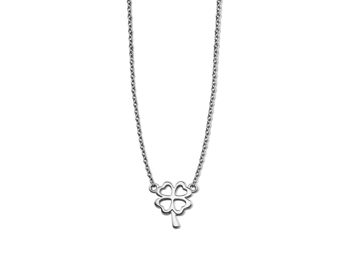 Ketting Klavertje Vier Zilver XN002S 42-45cm