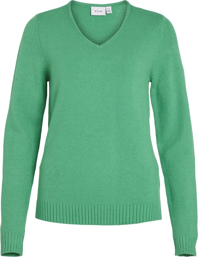 VILA - VIRIL V-NECK L/S KNIT TOP - NOOS - Dames - Gebreide truien