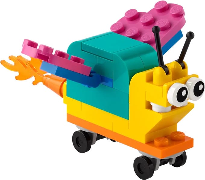 LEGO Classic Build Your Own Snail With Superpowers 30563, Bouwpakket, 5 jaar, Kunststof, 36 stuk(s)