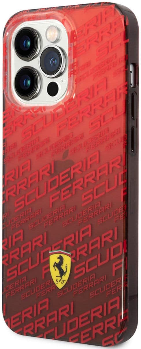 Ferrari Gradient Allover Scuderia Back Cover - Geschikt voor Apple iPhone 14 Pro (6.1") - Rood