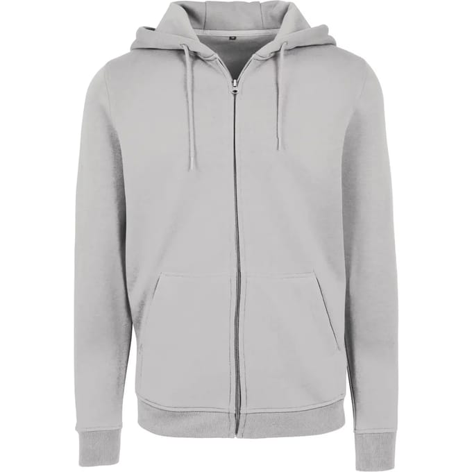 Build your Brand Heavy Zip Hoody BY012 - LIGHT ASPHALT - M