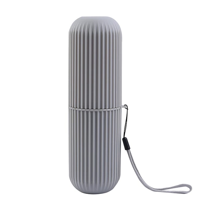 Tandenborstelbeker Etui Multifunctioneel Draagbaar Plastic Tandenborstel Tandpasta Etui Doos voor Reizen gray