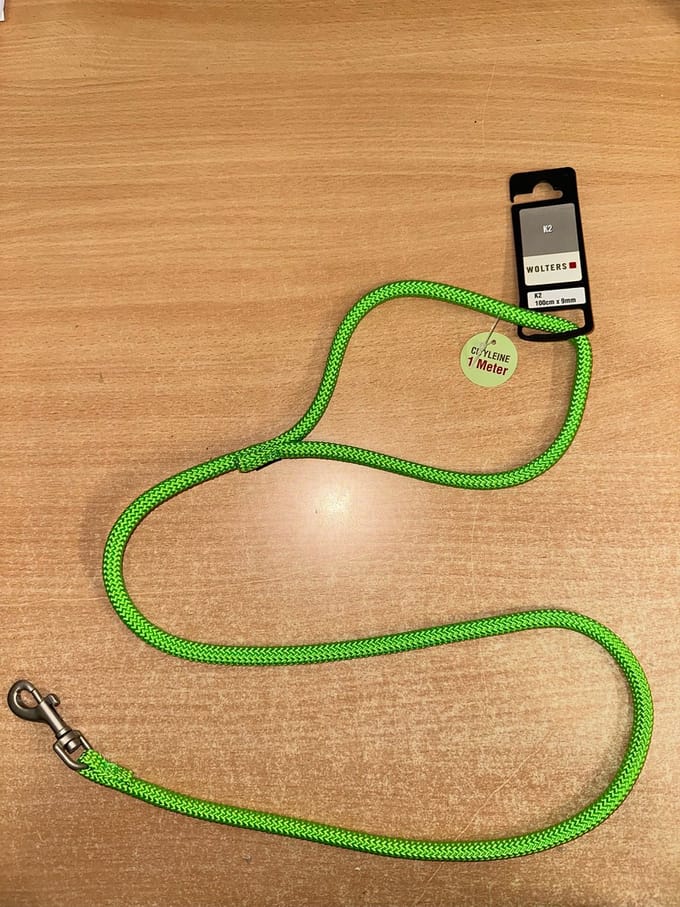Wolters k2 hondenriem nylon 100cm x 9mm neon groen