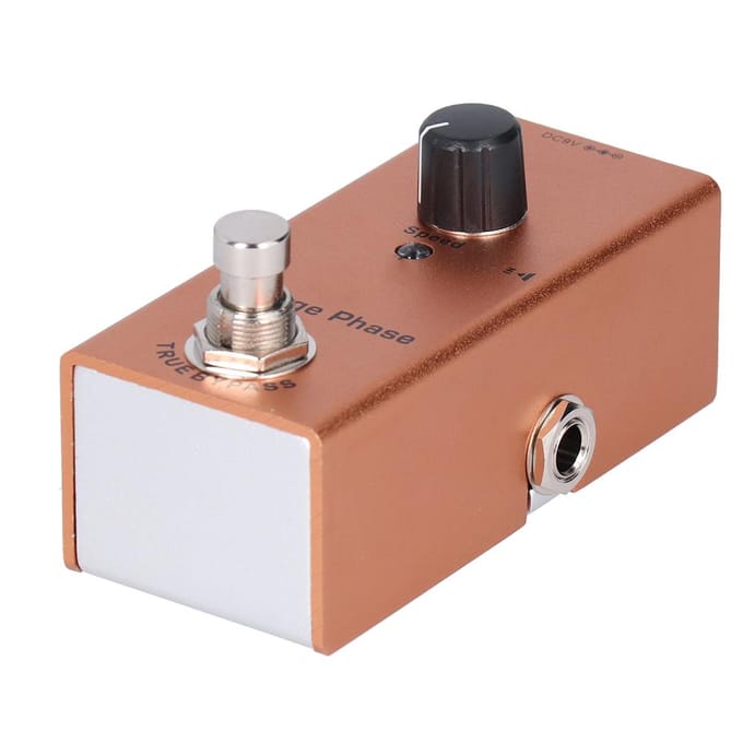 Pédale d'effet pour guitare électrique Vintage Phase Single Mini Phaser DC 9V JDF?6 Accessoires de Guitare brown
