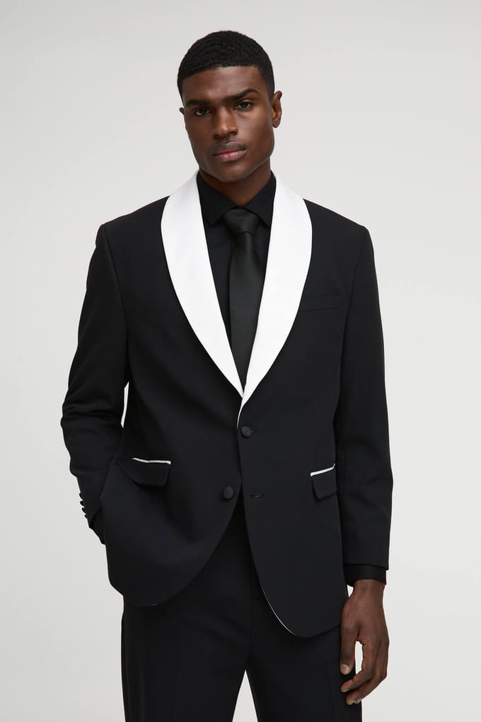Straight Fit Blazer met Shawl-kraag | Black | Size 36