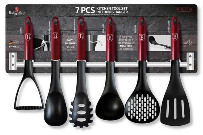 Berlinger Haus Burgundy Metallic Collection - Keukengerei Set - Nylon - Ergonomisch - Hittebestendig