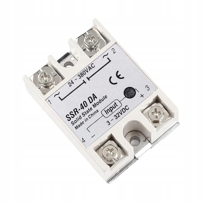 Rosfix Halfgeleiderrelais SSR-40DA - 40A Schakelaar - 24–380VAC, 3,3–32VDC Ingang, LED - Industrie