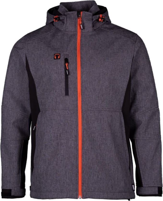 Herock Walder Reflecterende softshell jas - Antraciet/Zwart - Maat S - Experts