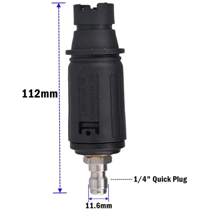 Pulvérisateur à buse de lavage à haute pression, Angle réglable, avec prise rapide de 1/4 pouces, 3000 PSI noir