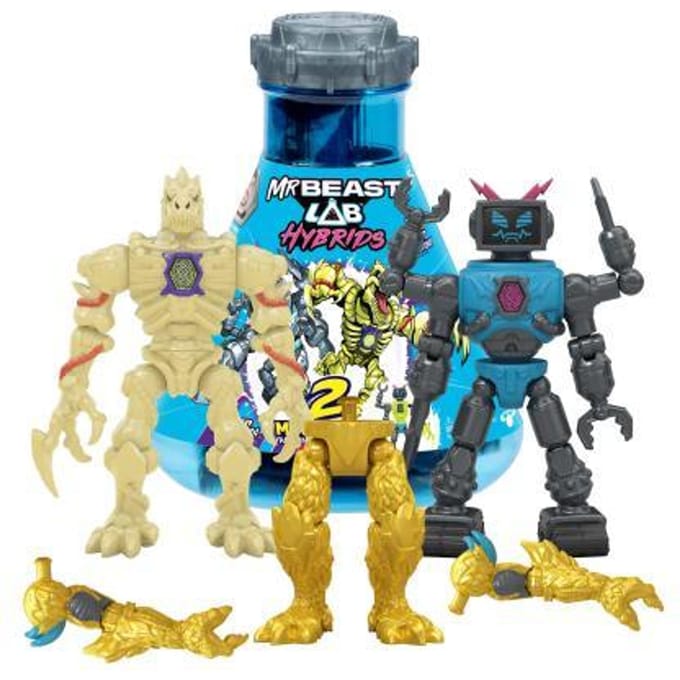 MrBeast Lab Hybrids - Hyper Fusion serie Multipack – Experimenteer en creëer 2 mix & match Actiefiguren