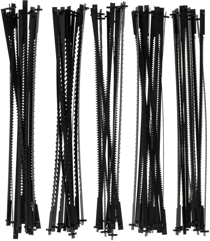 60-delige Decoupeerzaagblad Set met Penbevestiging (127mm) voor Diverse Materialen