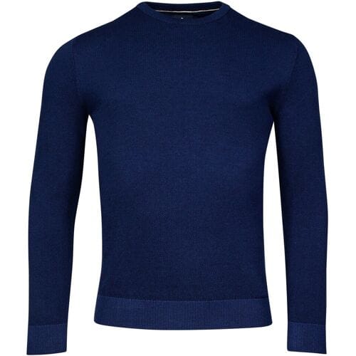 Baileys Trui Crew Neck Allover Plated 2-Tone Jacquard Cobalt / male