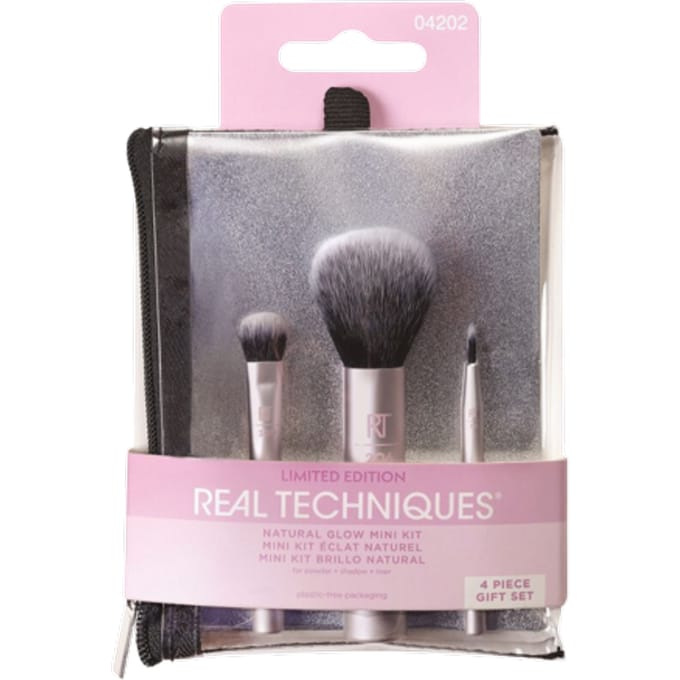Real Techniques Natural Glow Mini Make-up kwasten 4 stuks
