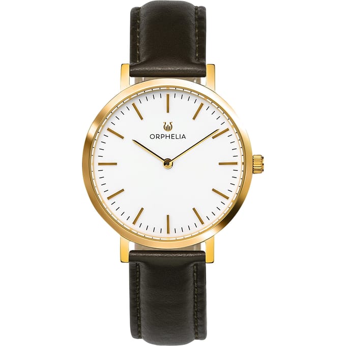 Orphelia Spectra OR11803 Horloge - Leer - Groen - Ø 36 mm