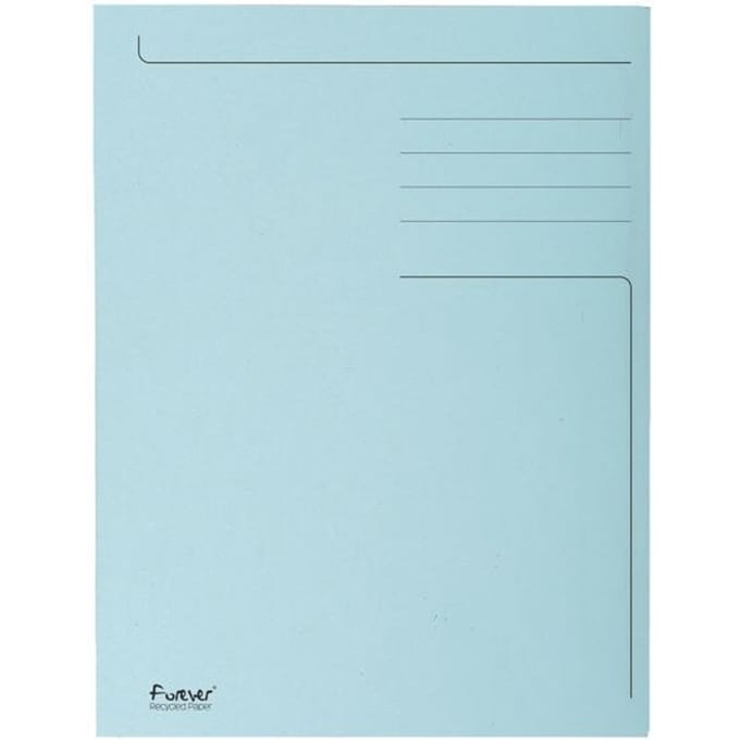 Exacompta FOREVER® bedrukte map met 3 kleppen - 280gm2 - 24x32 cm voor A4 - Lichtblauw - 448006E