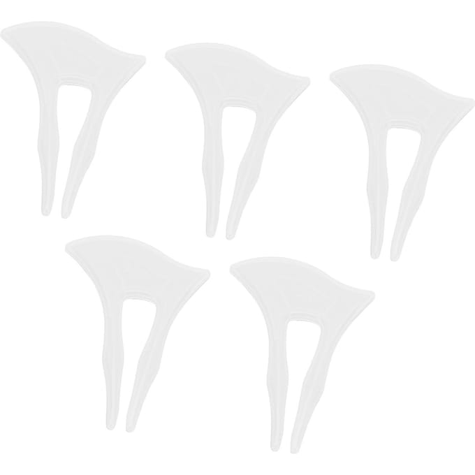 5 Stuks Siliconen Haarspeld Vormen Gemakkelijk Ontvormen Gladder Elastisch Herbruikbaar Sieraden Clip Vormen voor Thuis white