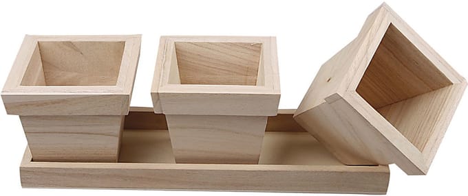Bloempotten set, afm 27x9x9 cm, 1 set