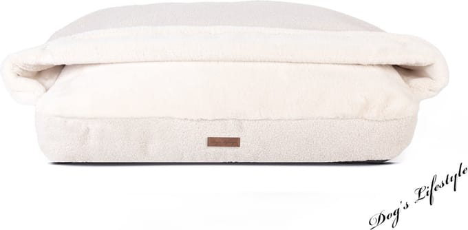 Snuggle Cave Hondenkussen Boucle Deluxe Ivoor Large 100cm Wasbare hoes! Supersoft