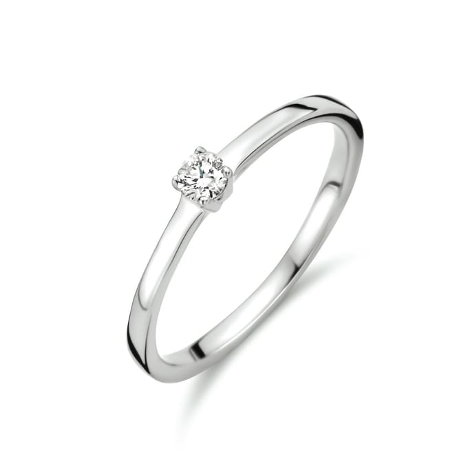 goud (witgoud) ring diamant 0.10ct h si 4105738 17.50