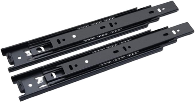 Zwarte ladegeleiders 6 inch (150 mm) - 45 mm breed, driedelige kogellagers