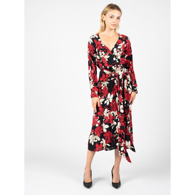 PINKO Utilizzare 1 Abito Marocaine S Multi. Black/white/red Größe: 38 | Midikleider Outlet | Damen | Schwarz