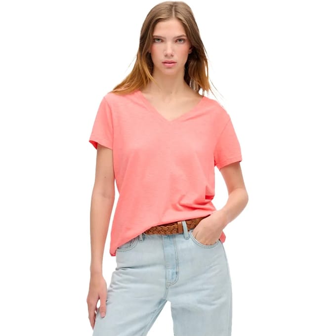 Superdry STUDIOS SLUB EMB VEE TEE Dames T-shirt