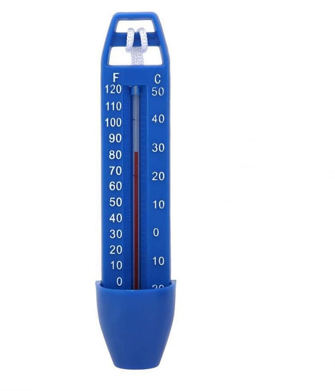 Zwembad Thermometer - Water Tester - Temperatuur Meten - Dubbele Schaal - 17 cm - Wit