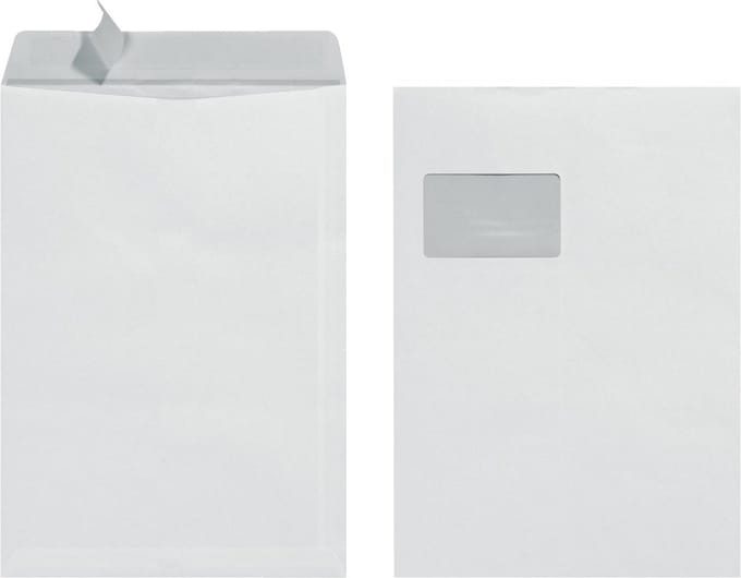 Herlitz envelop - DIN C4 - met venster - wit - 25 stuks