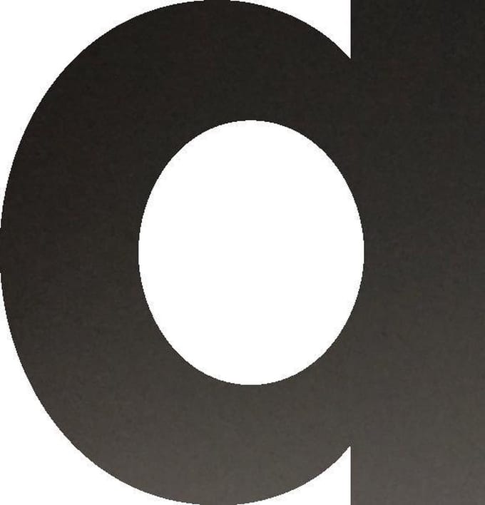 Huisnummer 9 cm - Letter a - Mat Zwart RVS