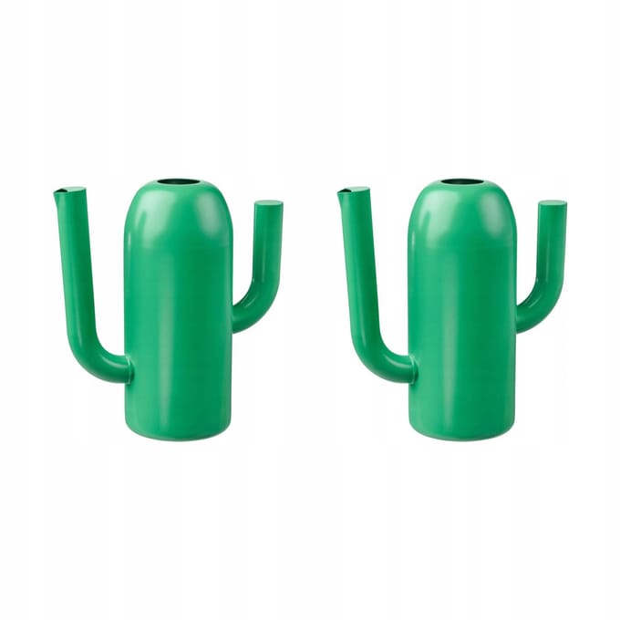 Merkloos Kaktus Wazon & Gieter - Felgroen, 24 cm (2 stuks)