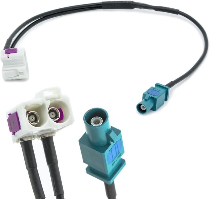 Dubbele FAKRA Antenne Adapter voor Auto - Enkele Stekker Verdeler