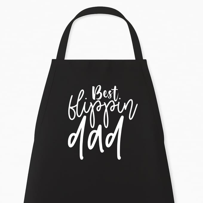 Keukenschort "Best Flippin Father" | Vaderdag Cadeau | Kerstcadeau & Sinterklaas | Zwart