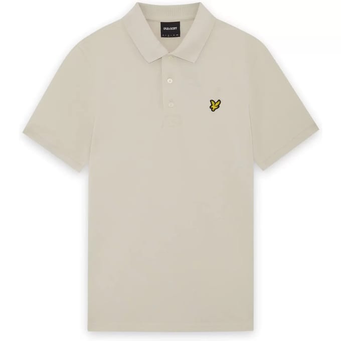 Lyle and Scott Polo Plain Ecru - Maat XS - Heren