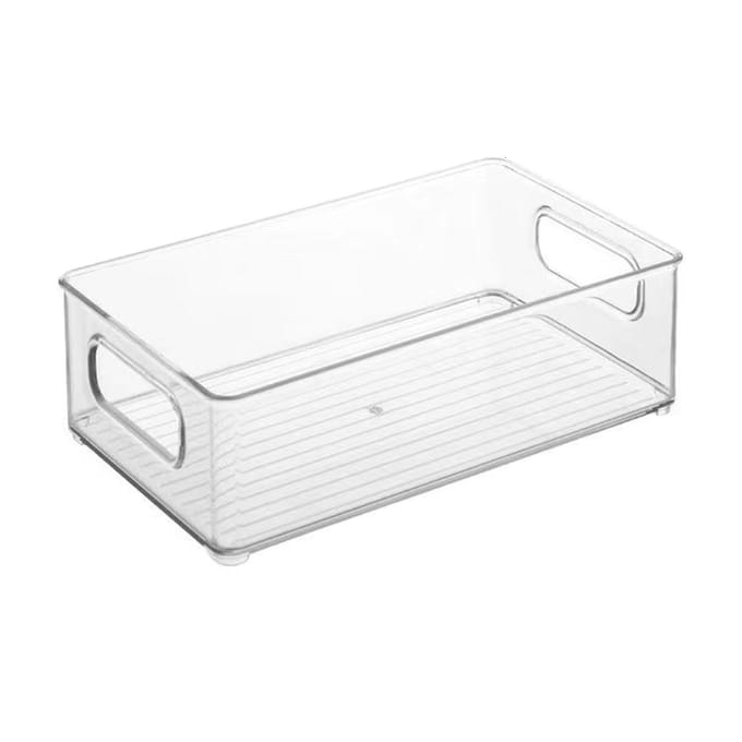 Transparante Bureau Opbergdoos Acryl Display Make-up Organizer Containers Bak voor Mondmasker white