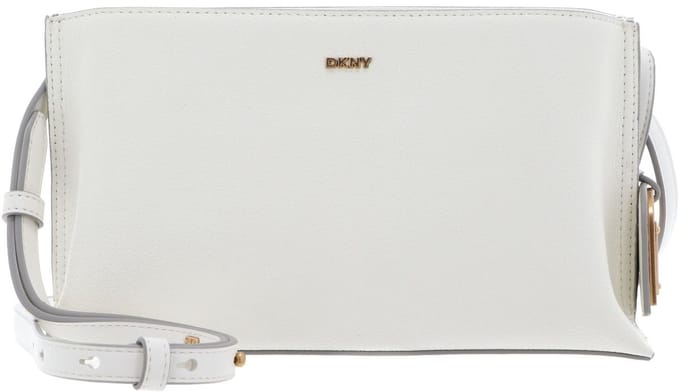 DKNY Leren schoudertas Alya Crossbody Marshmallow crème