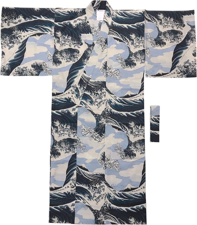 Japanse Yukata voor Heren met Obi Riem van Katoen
