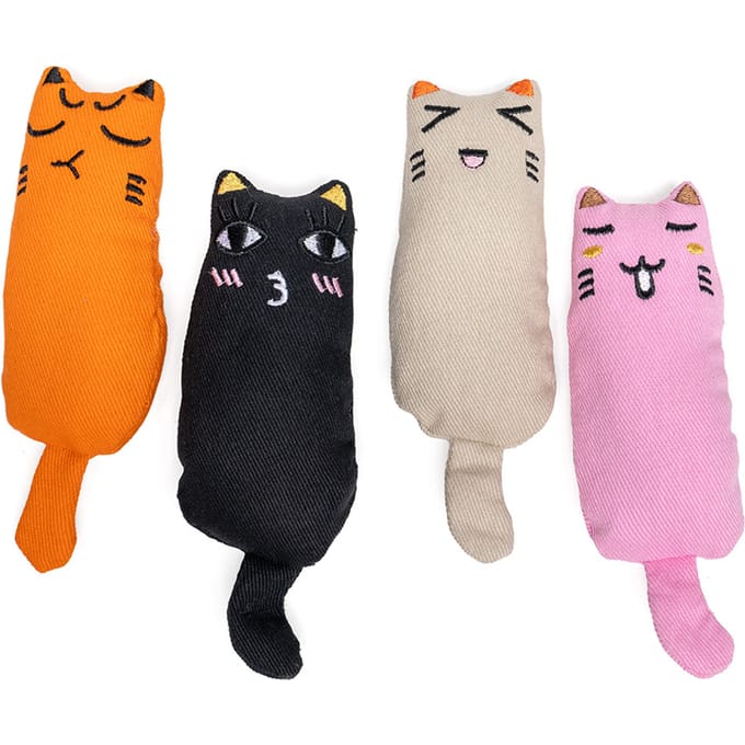 4-delige zooplus Basics kattenspeelset Kitty met kattenkruid