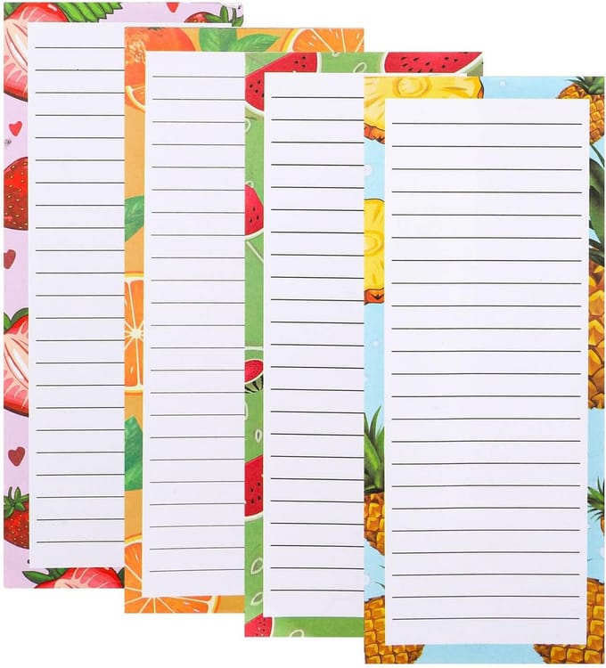 Solidchoice - Magnetische Notitieblokken voor de Koelkast, Set van 4
