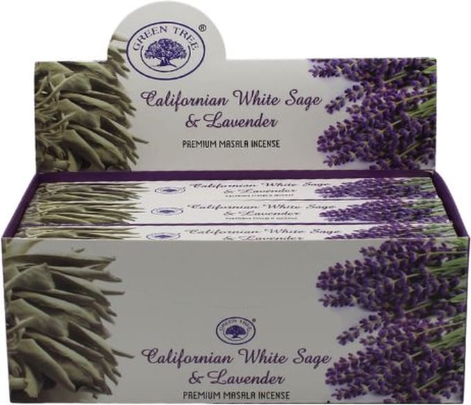 Green Tree Californian White Sage & Lavender Wierook (12 pakjes a 15 gr)