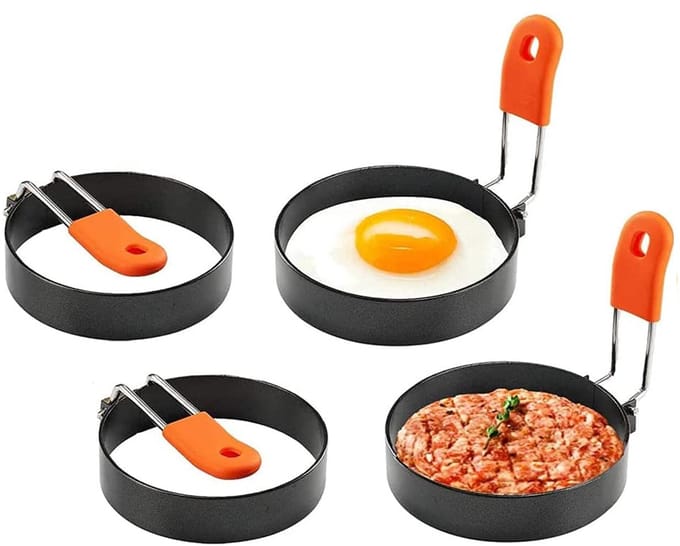 Eierring & Omeletvorm 4-pack RVS / Siliconen