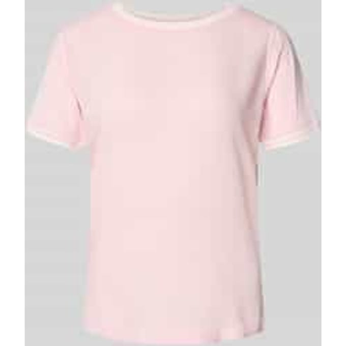 T-shirt van Mix van viscose en elastaan met ronde hals
