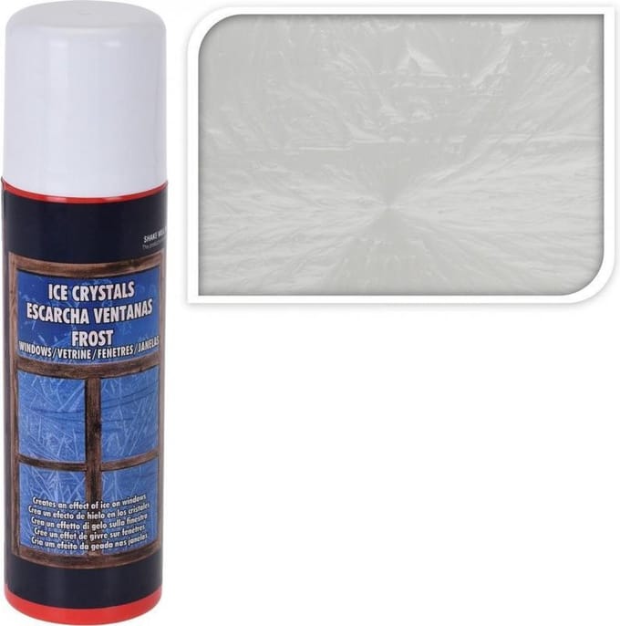 IJskristal frost decoratie RAAM spray spuitbus - 150 ml.