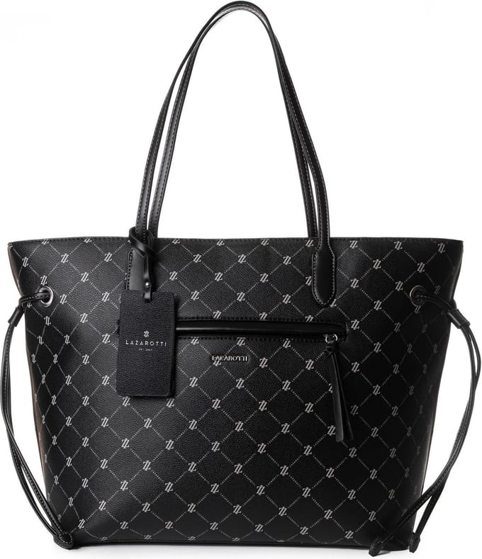 Lazarotti Schoudertas Palermo Shopper Black Zwart