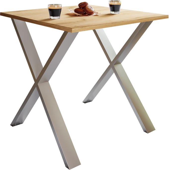 Premium houten eettafel Keukentafel Eettafel Tafel Xona X Zilver