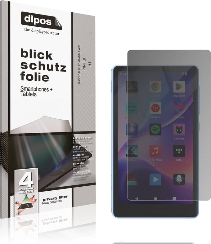 dipos – Matte Privacy Screenprotector geschikt voor PINHUI H1 | Anti-Spy Beschermfolie